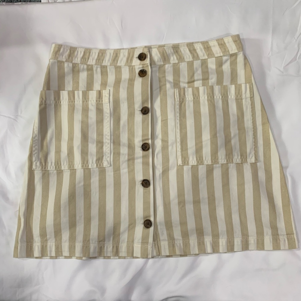 Old Navy Striped Button Up Skirt